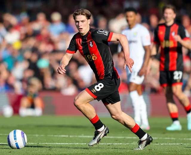 Alex Scott, AFC Bournemouth midfielder, in action